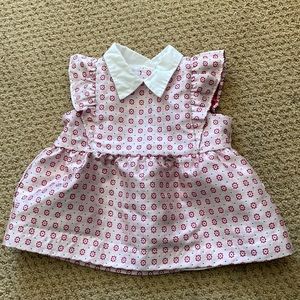 Janie and Jack pink baby girl blouse
